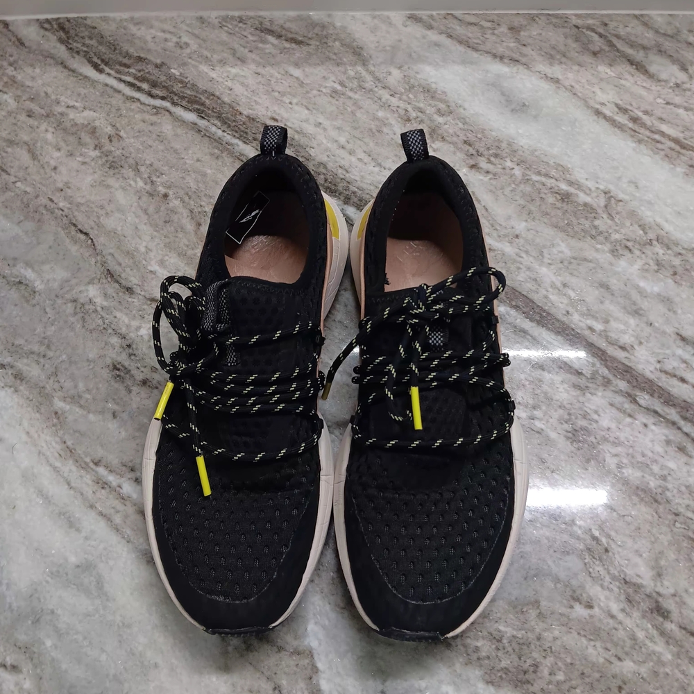 Sorel Black + Yellow Kinetic Impact Running Sneakers